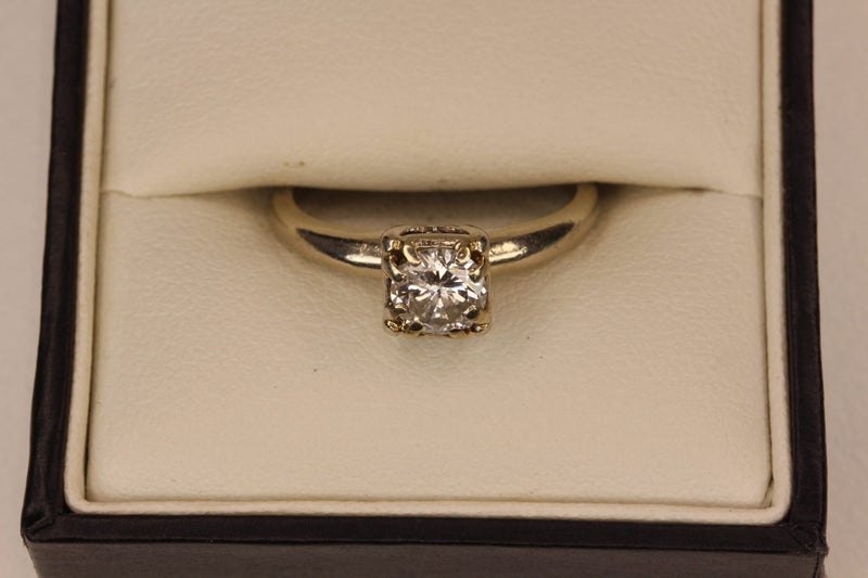 Natural 0.58CT 14ct White gold ‘Solitaire’ Diamond ring Carousel 2