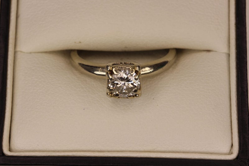 Natural 0.58CT 14ct White gold ‘Solitaire’ Diamond ring Carousel 1