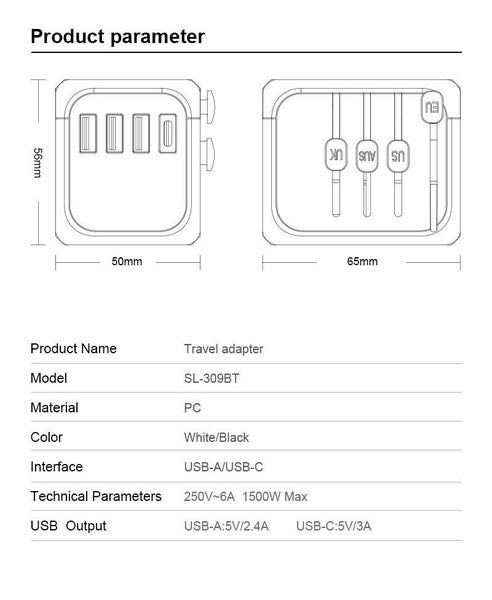 35W Universal Travel Adapter Carousel 2