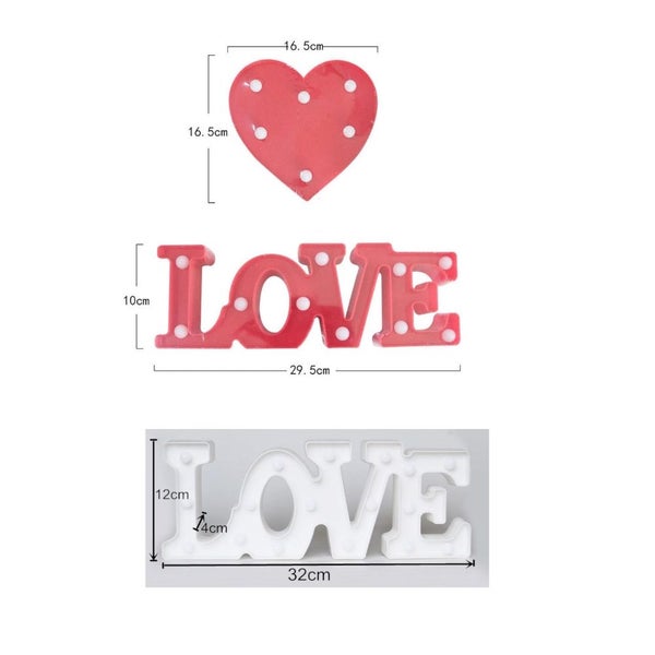 Love Or Heart Neon Led Night Lights Romantic Valentine's Day Gift Party Decor La Carousel 2