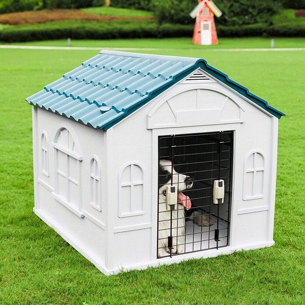 Weatherproof Pet Dog House Plastic Dog Kennel for Indoor Outdoor Animal Shelter63655013596931110