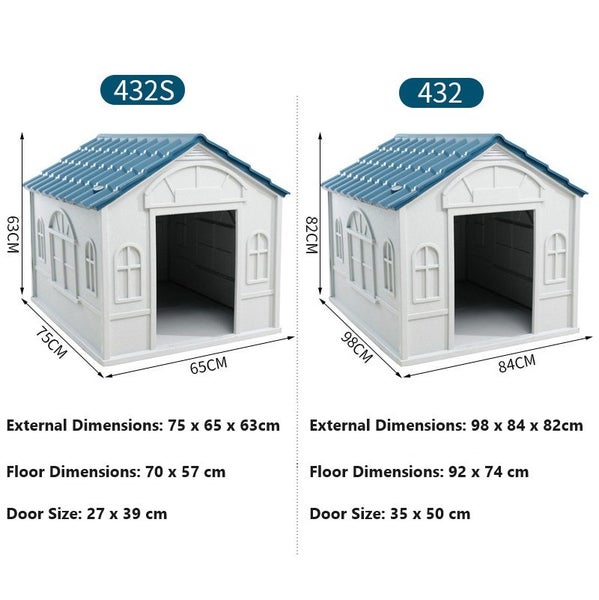Weatherproof Pet Dog House Plastic Dog Kennel for Indoor Outdoor Animal Shelter63655013596931112