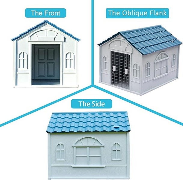 Weatherproof Pet Dog House Plastic Dog Kennel for Indoor Outdoor Animal Shelter63655013596931113