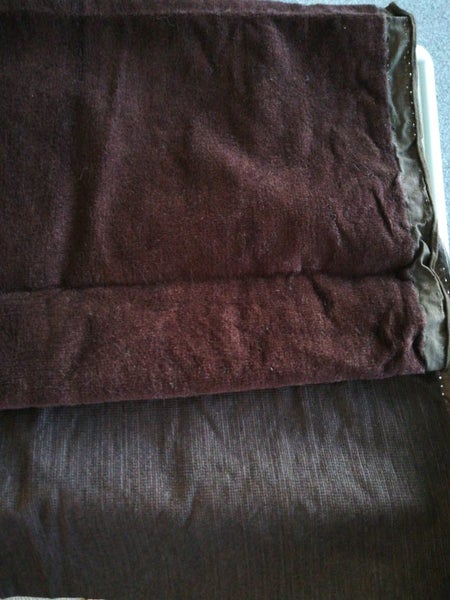 PIECE OF DARK BROWN VELVETY FABRIC FOR UPHOLSTERY Carousel 3
