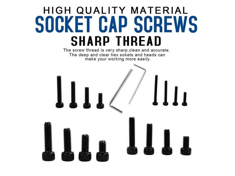 NINDEJIN Hexagon Hex Socket Cap Head Screw Bolts M1.6 M2 M2.5 M3 M4 M5 M6 M8 Carousel 2