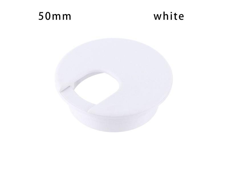 35 50mm Black White Plastic Cable Clamp For Desk Table Carousel 1