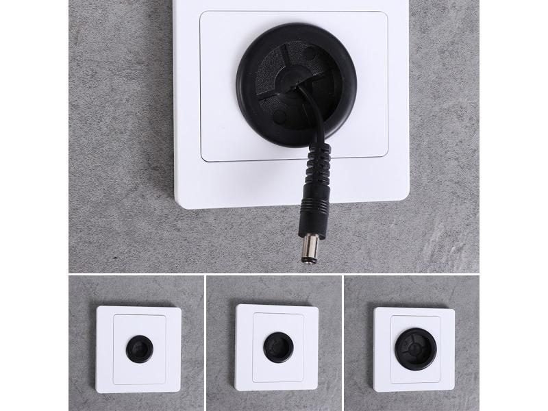 1Pcs Wall Blank Panel With Outlet Hole Cable Organizer Carousel 2