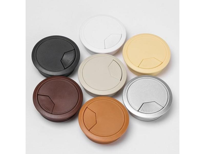 60 80mm Round Wire Hole Cover For Computer Grommet Line Box Carousel 2