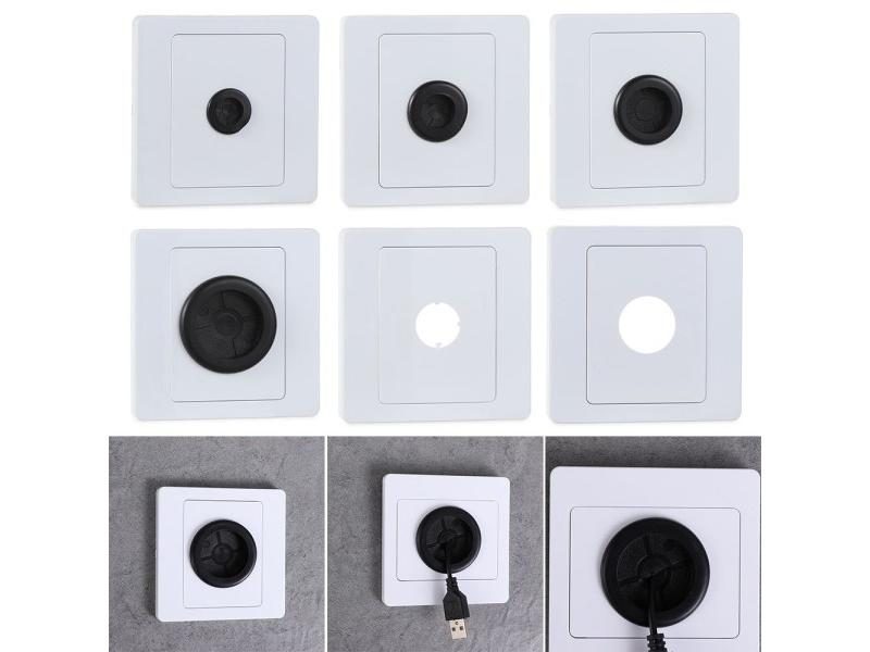 1Pcs Wall Blank Panel With Outlet Hole Cable Organizer Carousel 2