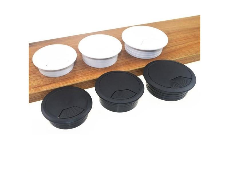 1Pcs ABS Plastic Round Cable Box 50 53 60 80MM Desk Line Hole Cover Carousel 2