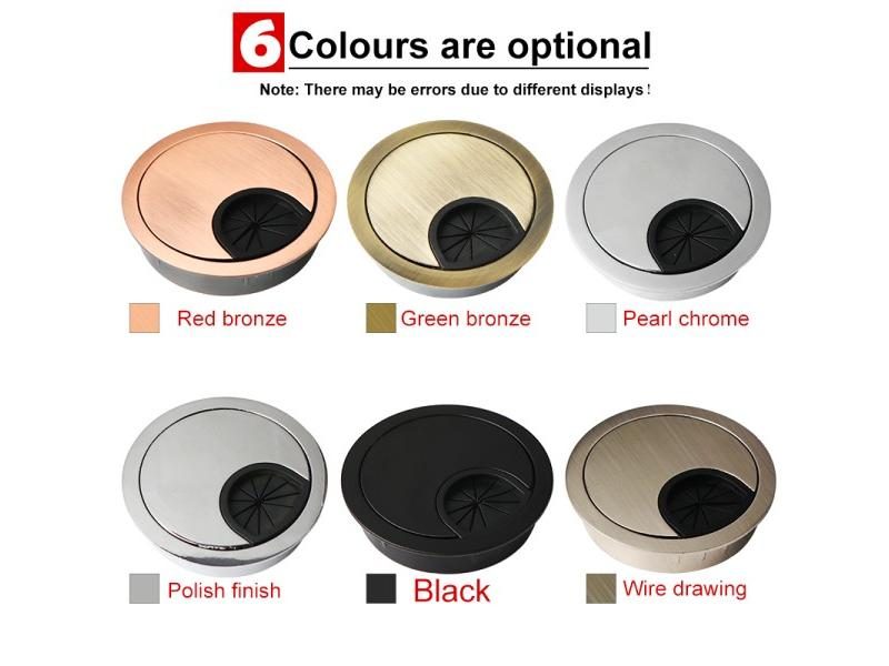 Zinc Alloy Desk Wire Hole Cover Base Furniture Hardware Carousel 2