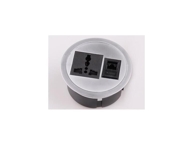 New Desktop Socket Outlet Computer Table Wire Hole Cover Table Cable Grommet Carousel 1