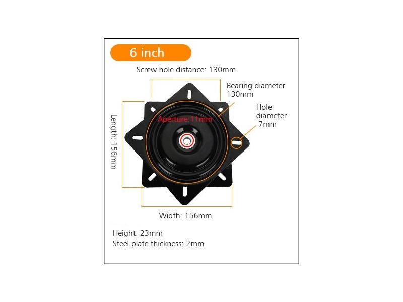 NAIERDI Boat Seat Swivel Plate 360 Degree Rotary Furniture Carousel 1