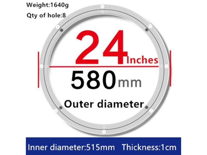 24" Aluminium Alloy Swivel Plate For Kitchen Anti Skid Soft Rubber Lazy Susan Carousel 1
