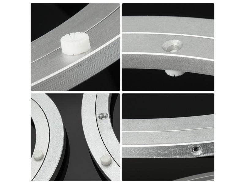 24" Aluminium Alloy Swivel Plate For Kitchen Anti Skid Soft Rubber Lazy Susan Carousel 2