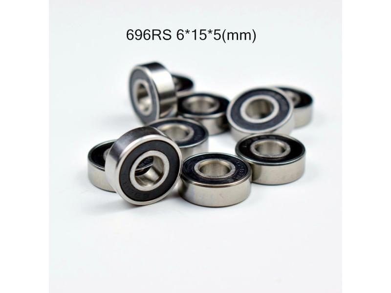 696RS 6*15*5(mm) Bearing 10pcs Chrome Steel Rubber Sealed High Speed Mechanical Carousel 1