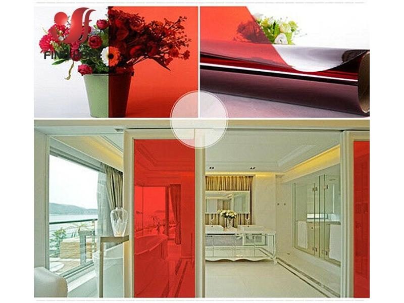 Color Glass Shop Mall KTV Sliding Door Stickers Insulation Cellophane Film Carousel 1