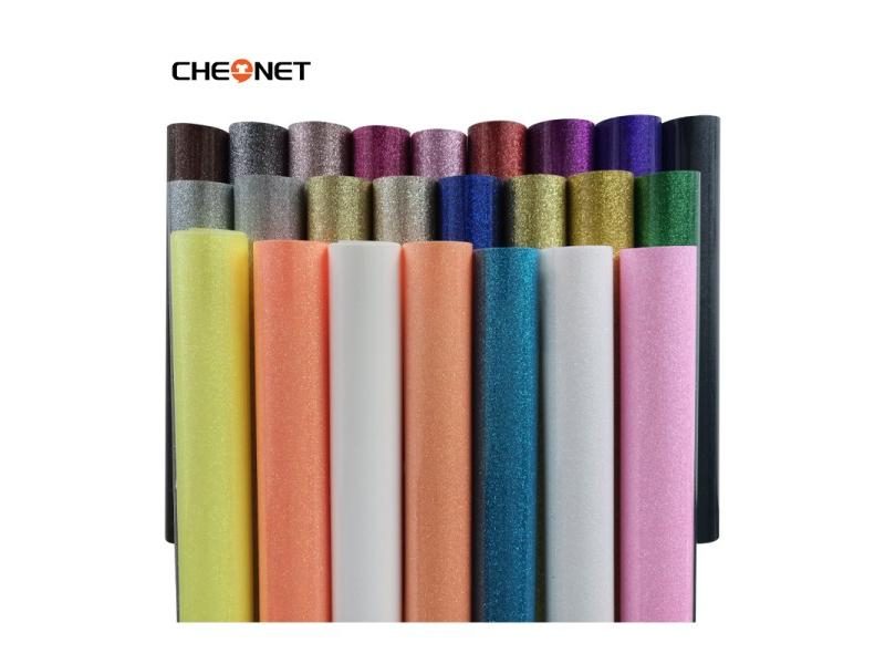 30cmx20cm Color Glitter Heat Transfer Vinyl Film For Heat Press Cutting Carousel 1