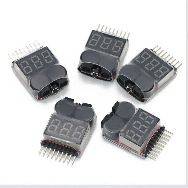 Lipo Battery Voltage Tester volt meter monitor buzzer Alarm 1-8s Carousel 2