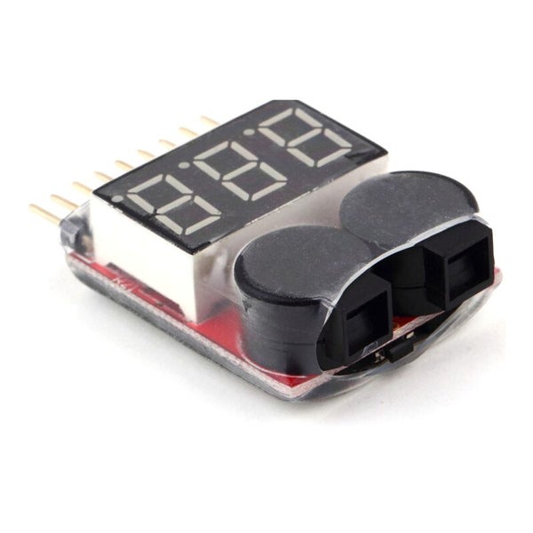 Lipo Battery Voltage Tester volt meter monitor buzzer Alarm 1-8s Carousel 6
