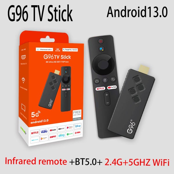 G96 ATV Mini TV Stick Android13 Allwinner H313 Quad Core Cortex A53 Carousel 2