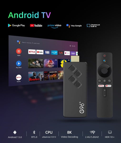 G96 ATV Mini TV Stick Android13 Allwinner H313 Quad Core Cortex A53 Carousel 2