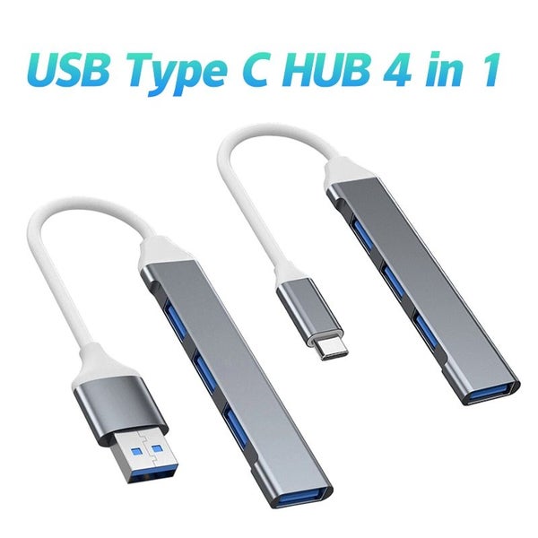 Mini USB Type C Hub 4Port Adapter USB3.1Multi Splitter 4in1 Docking Carousel 2