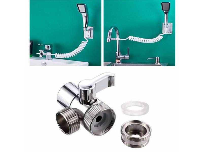 High Quality Faucet Valve Diverter Sink Valve Water Tap Faucet Splitter Adapter Carousel 1