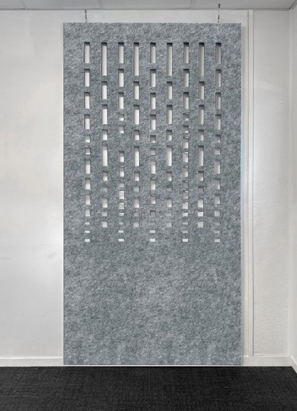 Waterfall Hanging Acoustic Screen - Light Grey Carousel 1