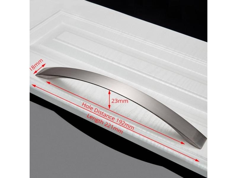 NAIERDI Brushed Silver Aluminum Alloy Kitchen Door Handles Cabinet Handles Carousel 1