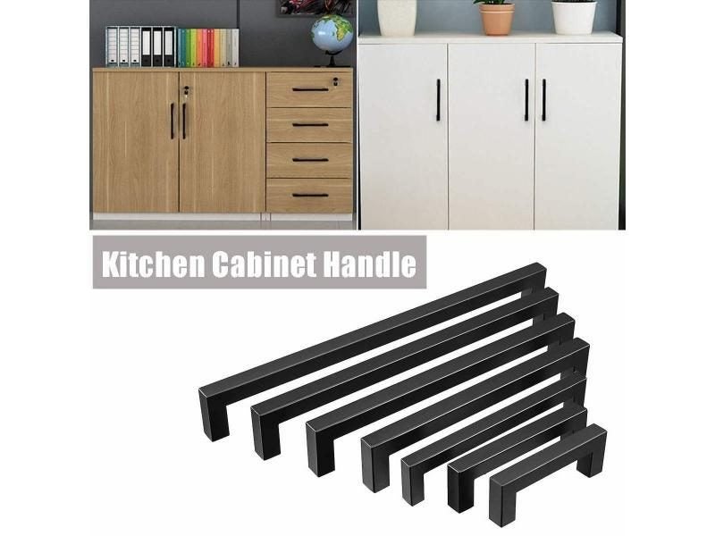 Cabinet Handles 3" 12.6" Black For Kitchen Bathroom Carousel 2