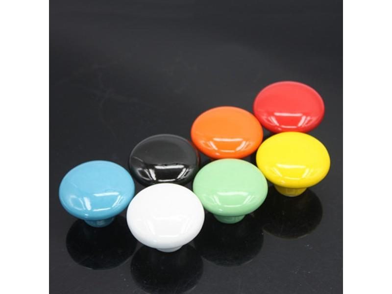 39.5mm Colorful Ceramic Door Handle Round Cabinet Knob Furniture Accessory Carousel 2