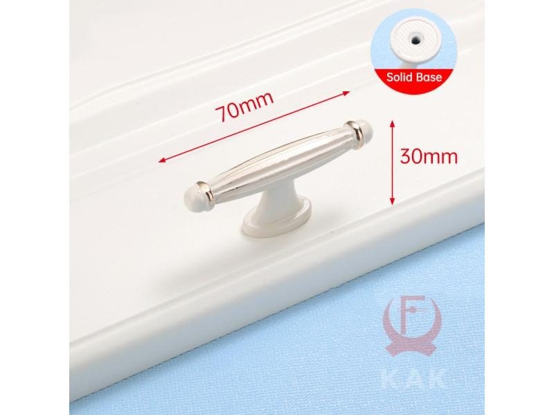 KAK Zinc Ivory White Cabinet Handles For Kitchen Cupboards Carousel 1