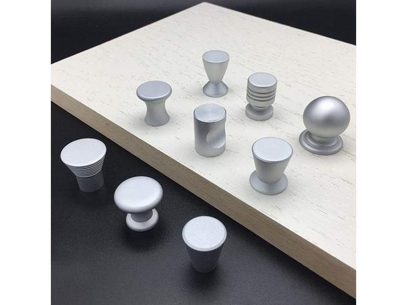 Aluminum Alloy Single Hole Cabinet Handles Simple Wardrobe Door Pull Knobs For Carousel 2