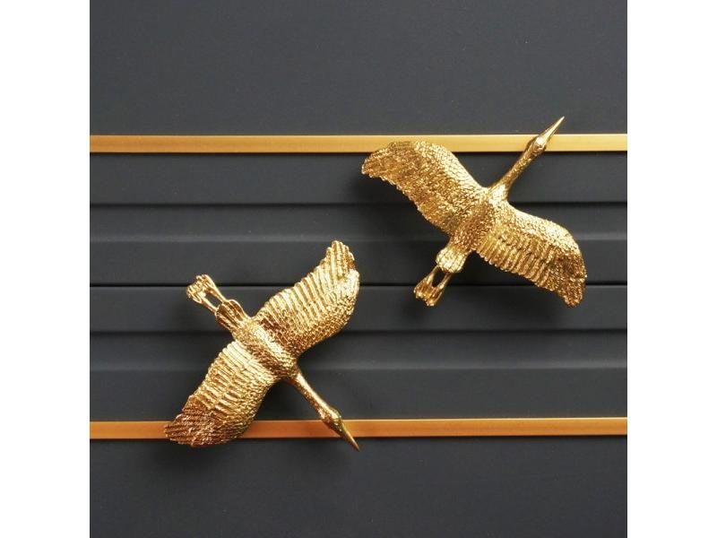 Brass Wild Goose Handle Nordic Gold Pure Copper Cabinet Handles Drawer Pulls Carousel 2