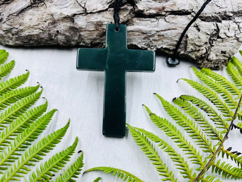 Greenstone Nephrite Jade Large Cross Carousel 1