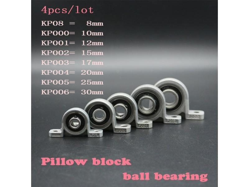 4pcs Zinc Alloy Diameter 8mm To 30mm Bore Ball Bearing Pillow Block Mounted Carousel 1