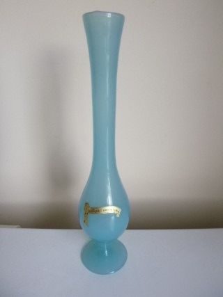 Stelvia Glass Blue Vase (Empoli, Italy) Opalina Fiorentina range – Size 28 cm Carousel 1
