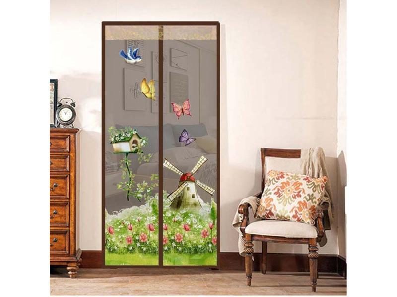 Hands Free Magnetic Door Mosquito Net Anti-Mosquito Screen Soft Yarn Kitchen Carousel 1