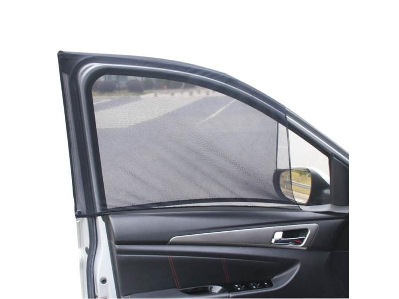 2PCS Car Curtains Front/Rear Side Window Net / Mesh Fabric Curtain Block The Carousel 1