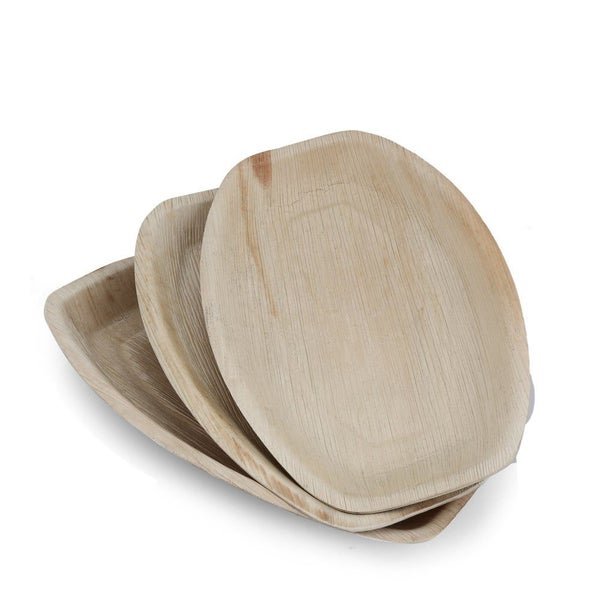 Palm Leaf Oval Platter Small 10pc/pk - 30x19cm Carousel 2