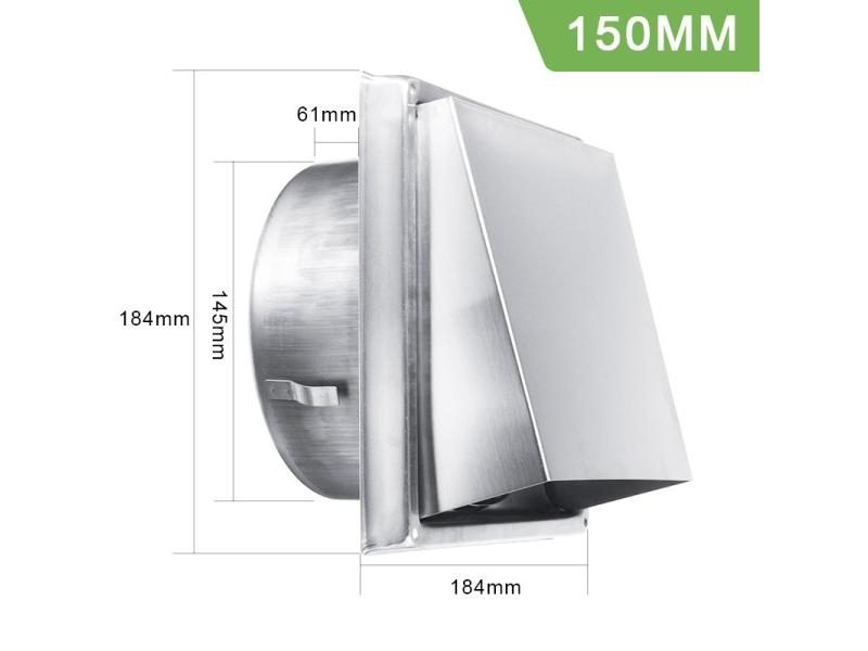 304 Stainless Steel Wall Air Vent 100/125/150mm Ventilator Carousel 1