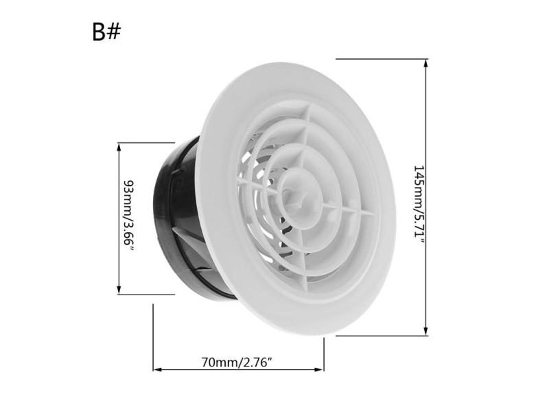 Air Vent Extract Valve Grille Round Diffuser Ducting Ventilation Cover 100mm Carousel 1