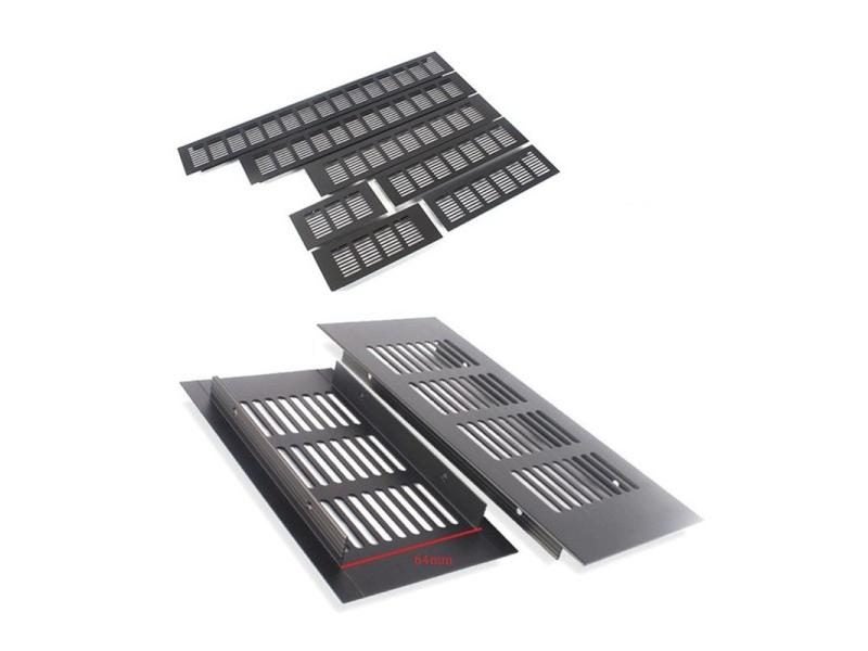 4Pcs/Lot 80MM Width Black Aluminum Air Vent Ventilator Grille For Closet Shoe Carousel 1