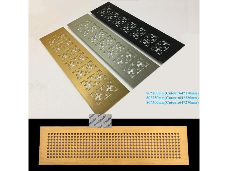 W80mm Snowflake Honeycomb Perforated Pattern Rectangle Gold Silver Black Carousel 2