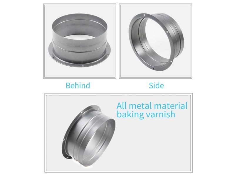 3-6inch Metal Pipe Flange Ducting Hose Connector Air Ventilation Exhaust Duct Carousel 1