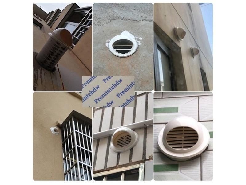 White PVC Plastic Bullnose Air Vent Grille For 75MM/110MM/160MM Pipe Inserts Carousel 1