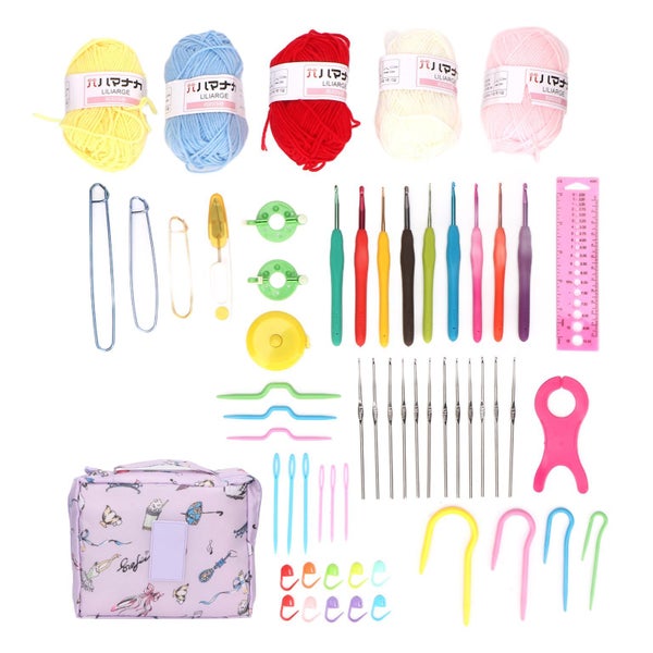 crochet yarn kit crochet hook kit crochet starter kit crochet needle set crochet Carousel 5
