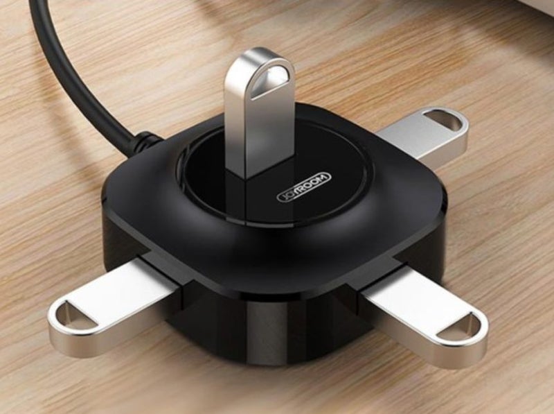 High Speed 4 Ports USB 3.0 HUB Converter, Length: 1m (Black) Carousel 1