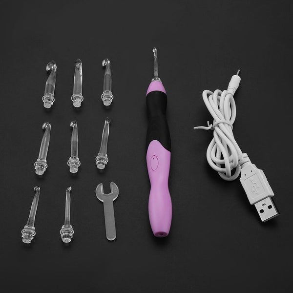 crochet hooks knitting needles weave sewing tool rechargeable led crochet Carousel 2